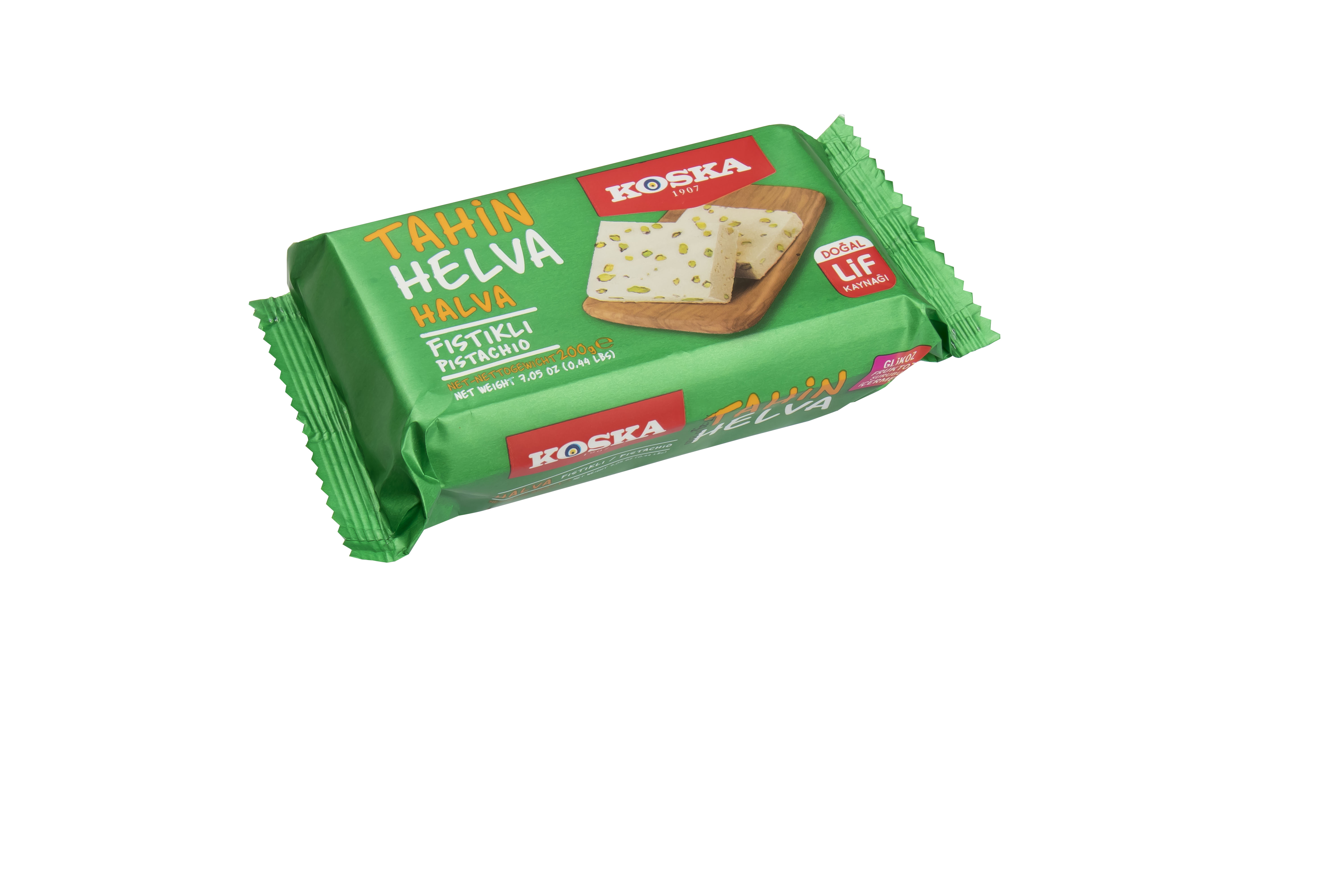 00944 Кунжутная халва с фисташками, 200 гр,"КOSKA" 00944 Кунжутная халва с фисташками, 200 гр,"КOSKA"