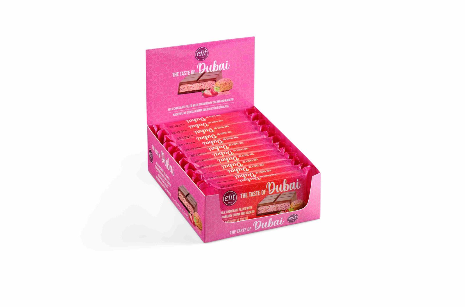 91007874 Дубайский шоколад (Молочный шоколад с клубничным кремом и кадаифом) 90 гр "Elit 1924" 91007874 Дубайский шоколад (Молочный шоколад с клубничным кремом и кадаифом) 90 гр "Elit 1924"
