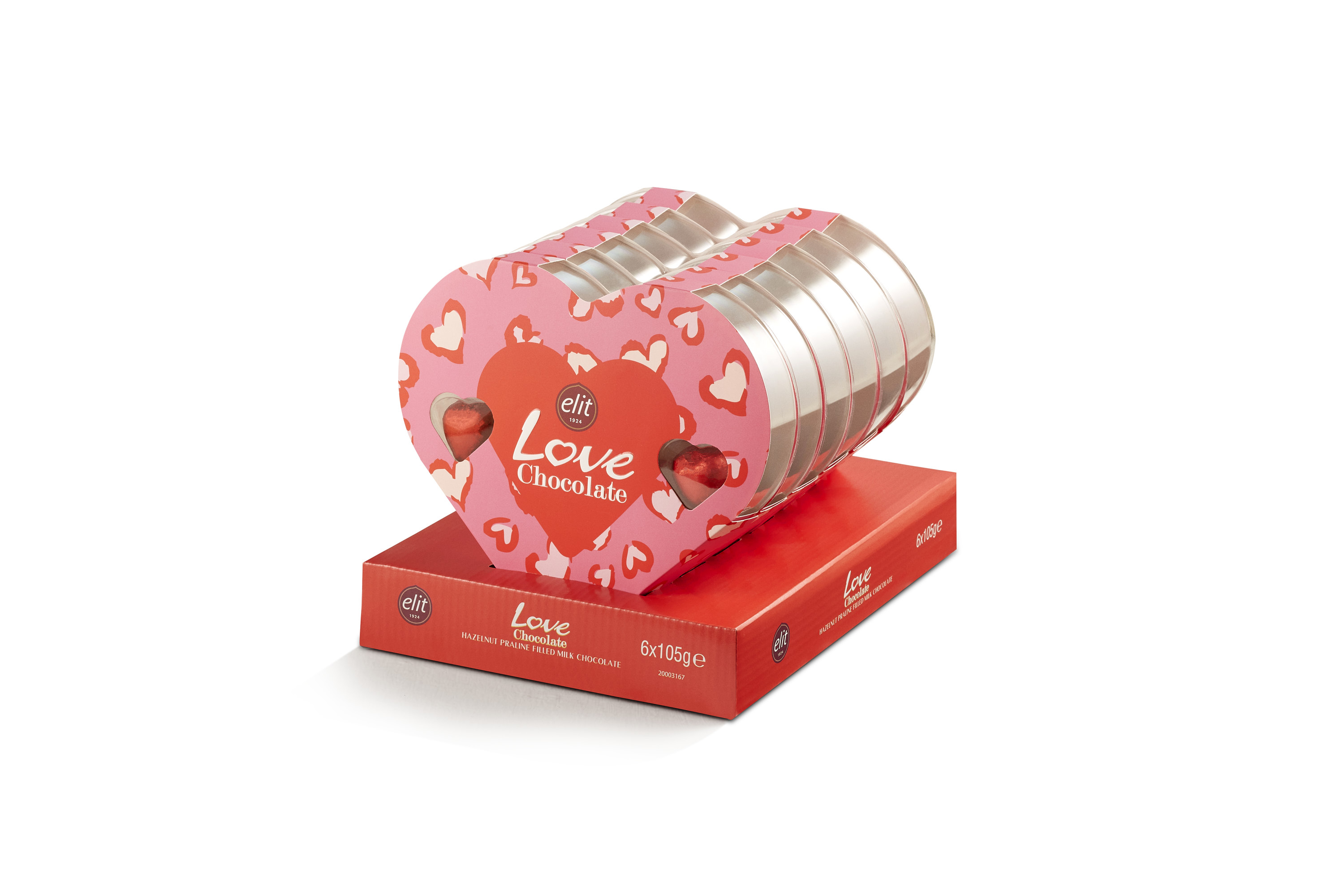 91007471 «LOVE CHOCOLATE» Шоколад молочный с пралине из фундука , розовая, 105 гр "Elit 1924" 91007471 «LOVE CHOCOLATE» Шоколад молочный с пралине из фундука , розовая, 105 гр "Elit 1924"