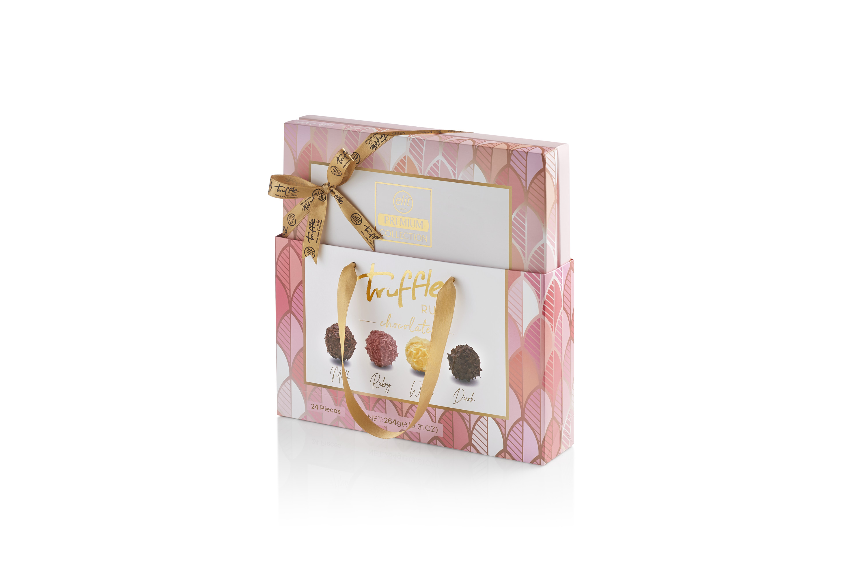 91007448 Premium Collection «TRUFFLE» ассорти конфет с рубиновым шоколадом, 264 гр. c сумочкой "Elit 1924" 91007448 Premium Collection «TRUFFLE» ассорти конфет с рубиновым шоколадом, 264 гр. c сумочкой "Elit 1924"