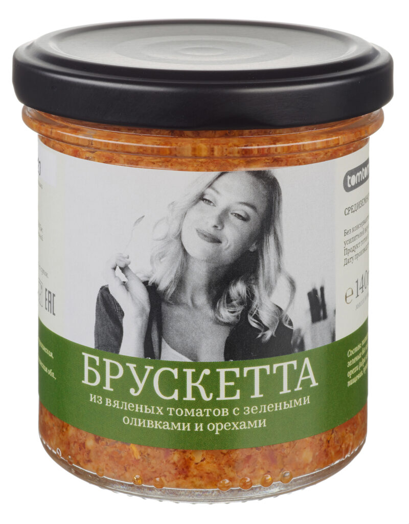 Брускетта из вяленых томатов с запеченными оливками и орехами, 140 грамм tomtom Брускетта из вяленых томатов с запеченными оливками и орехами, 140 грамм tomtom