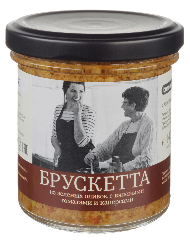 Брускетта из запеченных оливок с вялеными томатами и каперсами, 140 грамм tomtom Брускетта из запеченных оливок с вялеными томатами и каперсами, 140 грамм tomtom