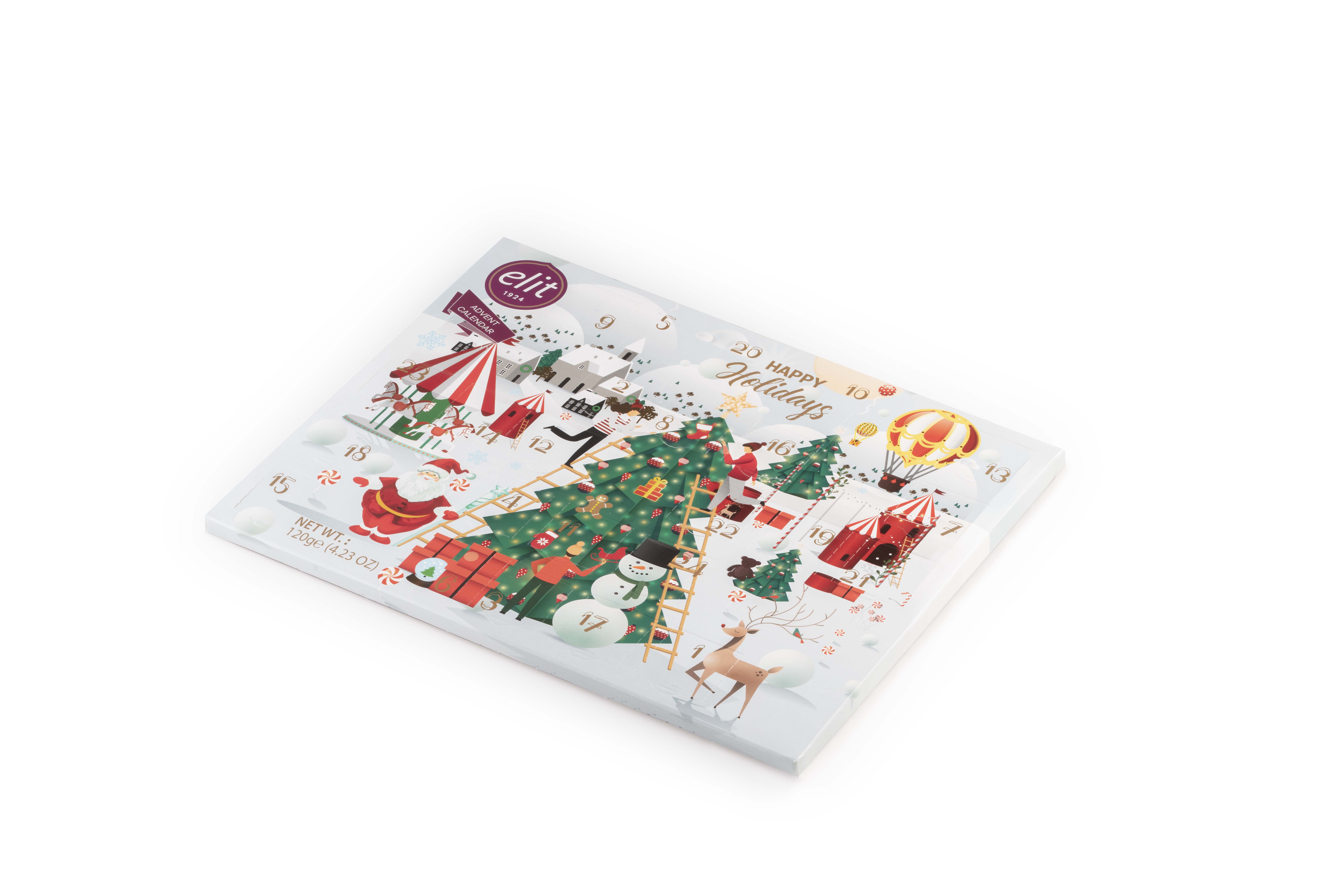 "Advent Calendar" Молочный шоколад, "Elit 1924", 140гр