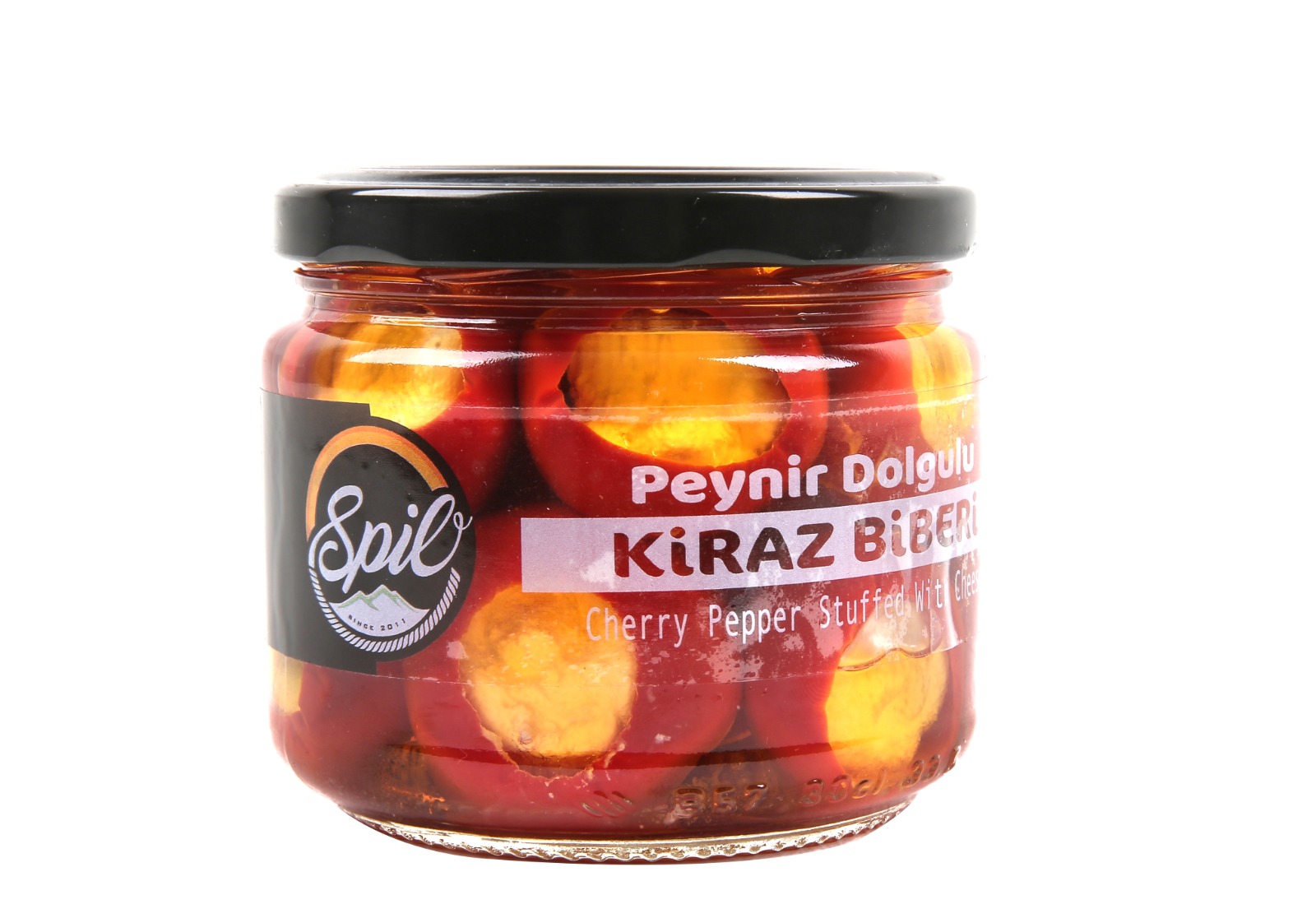 Перец Черри красный фаршированный сыром,стекло, 290гр.,"SPIL" Перец Черри красный фаршированный сыром,стекло, 290гр.,"SPIL"