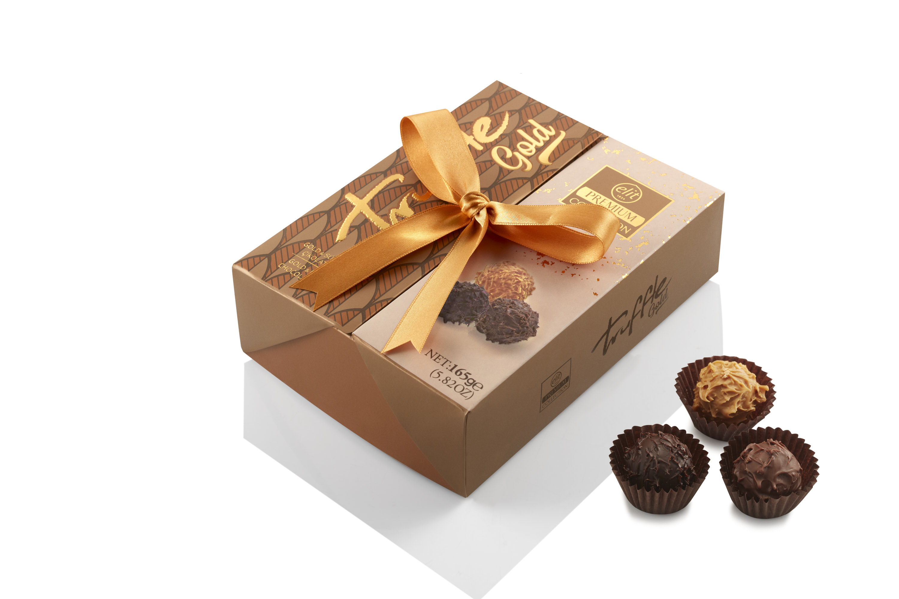 91007596 «Premium Collection» «Truffle Gold» Трюфели из золотого,молочного и темного шоколада, 165гр. "Elit 1924" 91007596 «Premium Collection» «Truffle Gold» Трюфели из золотого,молочного и темного шоколада, 165гр. "Elit 1924"